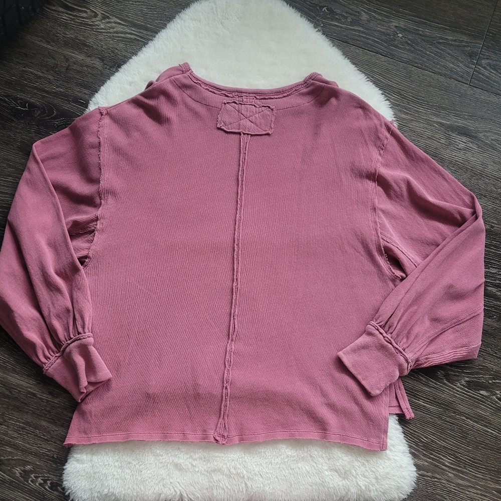 NWT Free People Ready For This Tee in Washed Amathyst Sz XS (Very Oversized) - Picture 3 of 8